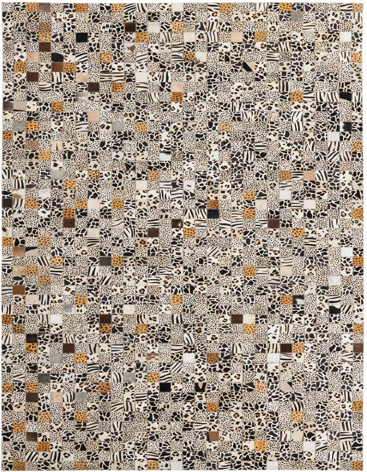 Detail image of 5' 1 x 8' 1 Cowhide Leather Rug