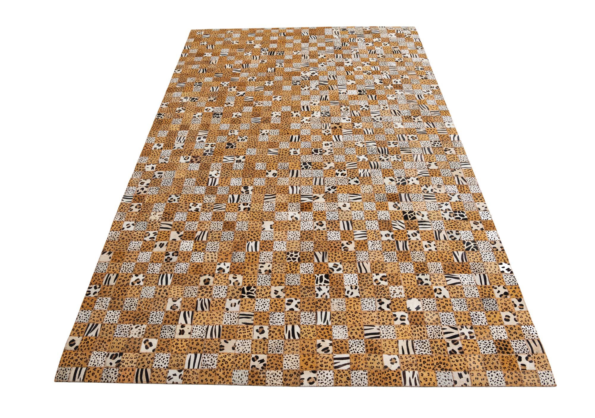 5' x 8' Cowhide Leather Rug