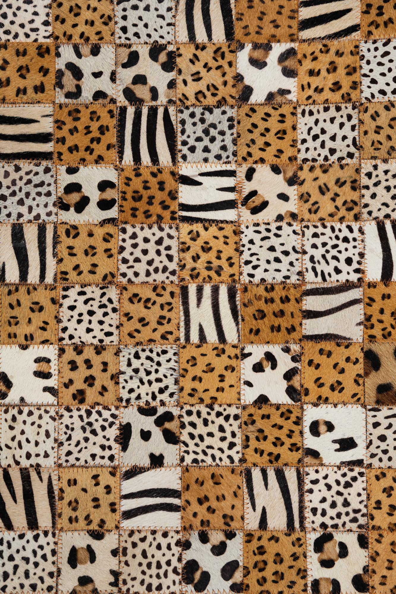 5' x 8' Cowhide Leather Rug