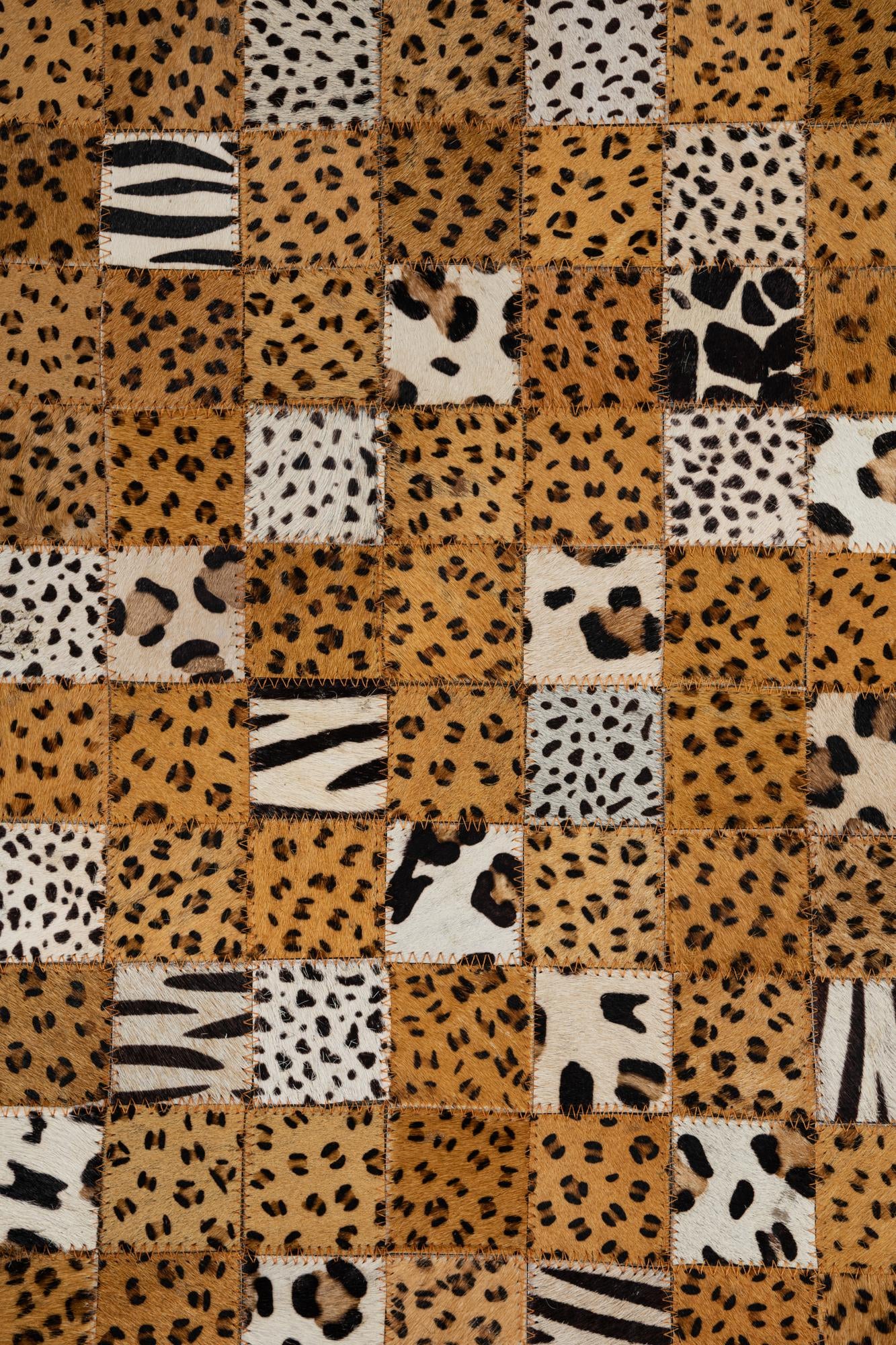 5' x 8' Cowhide Leather Rug