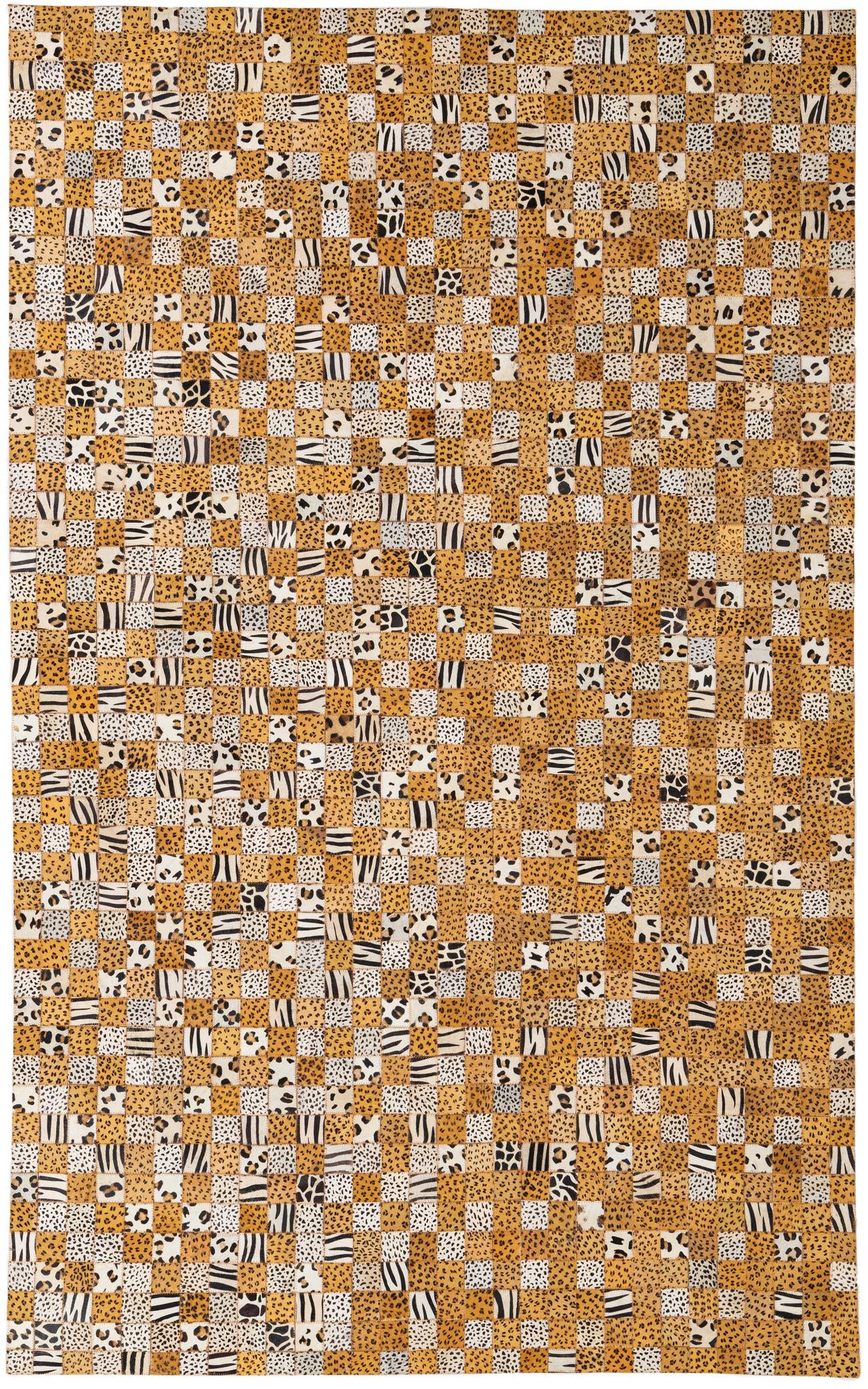 5' x 8' Cowhide Leather Rug