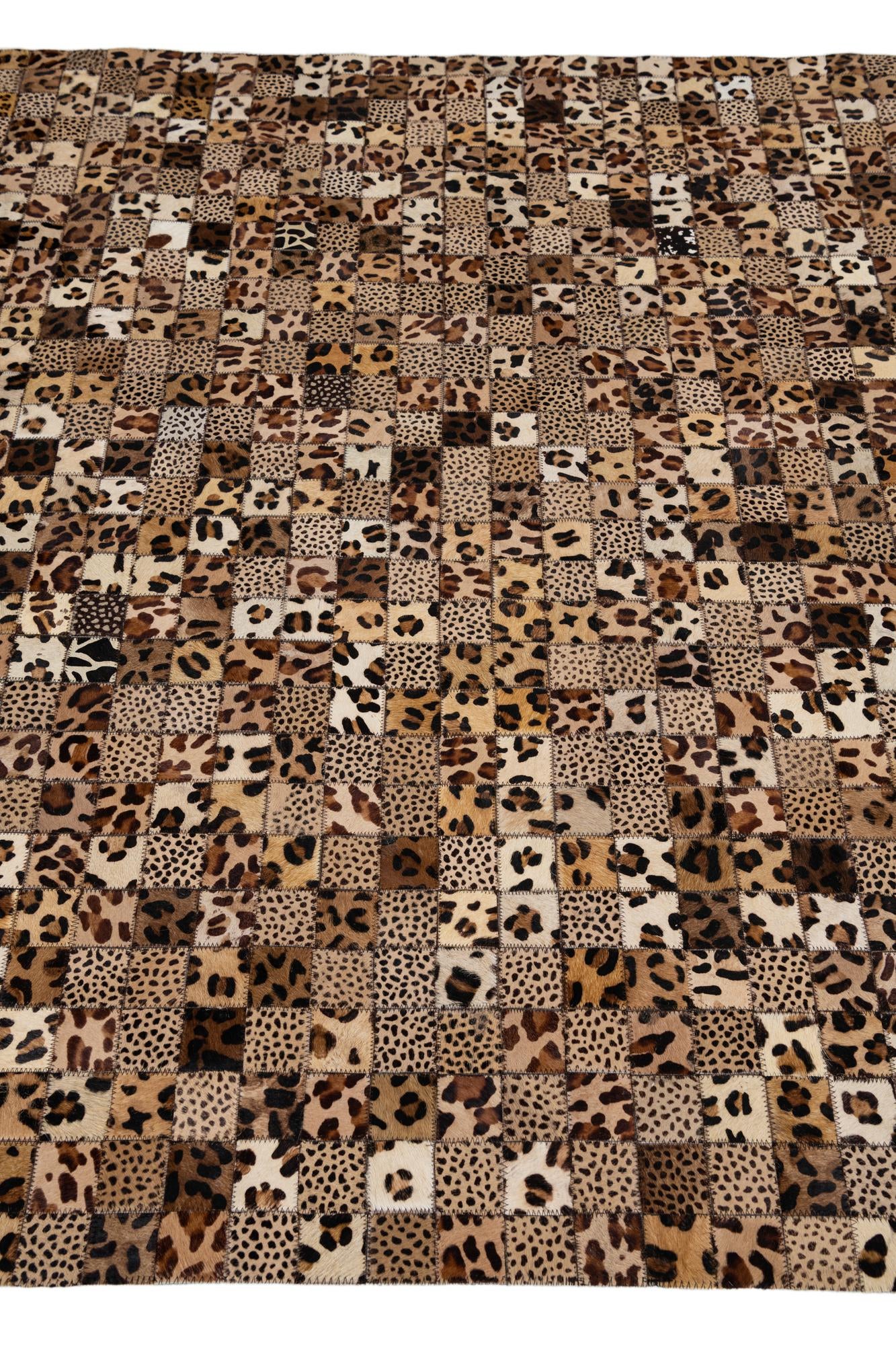 5' 1 x 7' 10 Cowhide Leather Rug