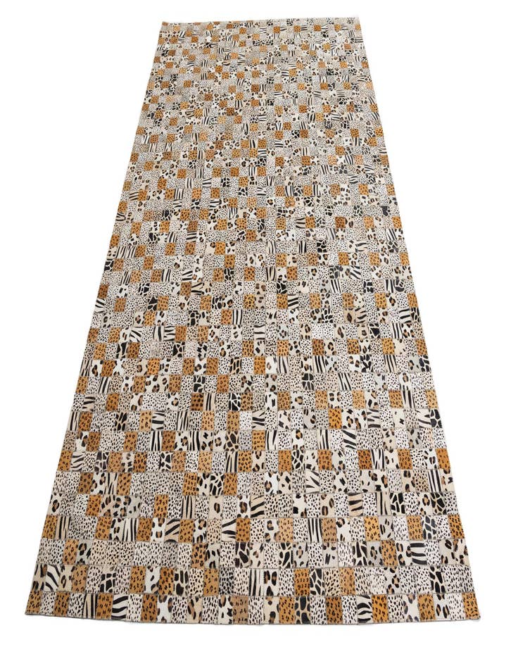 Detail image of 5' 1 x 8' Cowhide Leather Rug