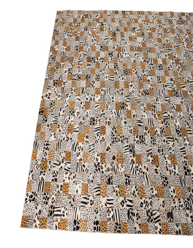 Detail image of 5' 1 x 8' Cowhide Leather Rug