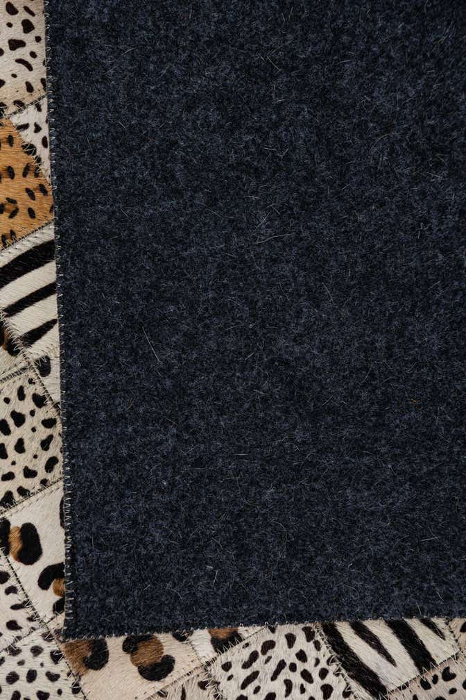 5' 1 x 8' Cowhide Leather Rug