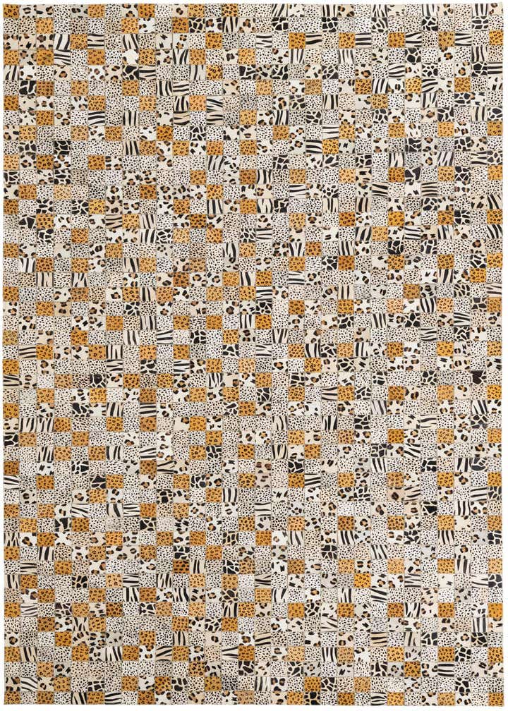 5' 1 x 8' Cowhide Leather Rug