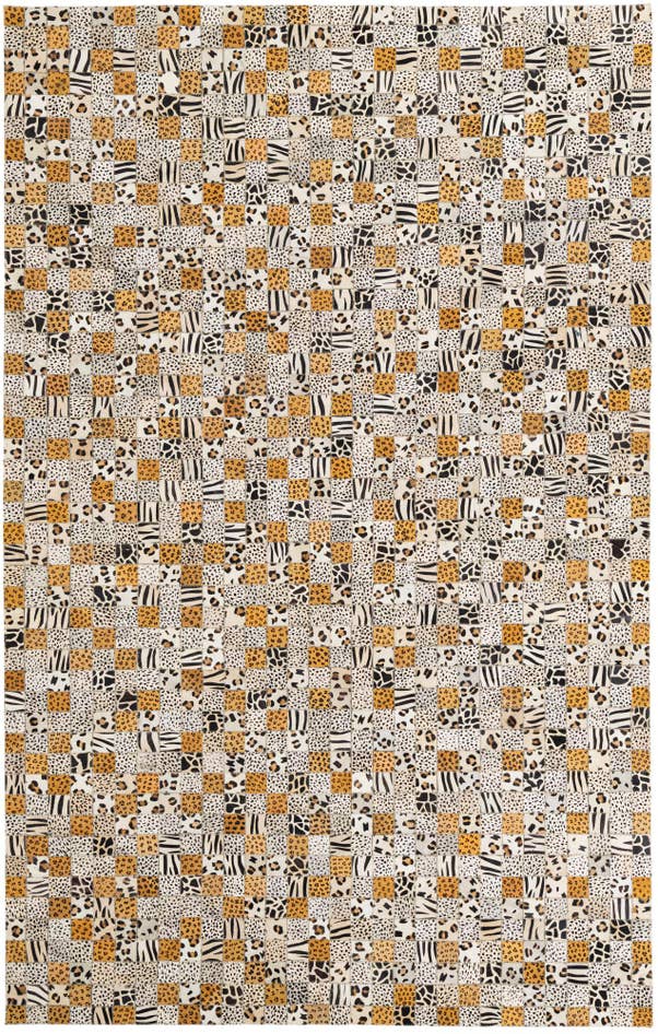 Detail image of 5' 1 x 8' Cowhide Leather Rug