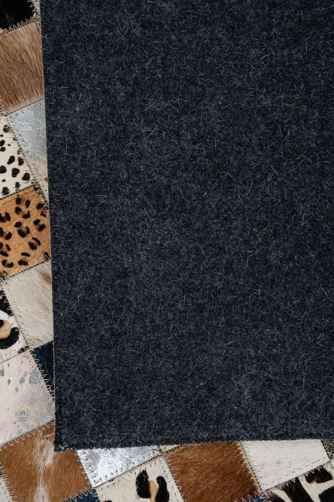 5' x 7' 10 Cowhide Leather Rug
