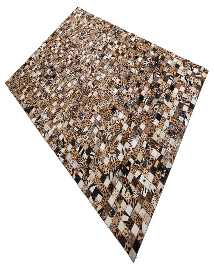 Detail image of 5' 1 x 8' 1 Cowhide Leather Rug