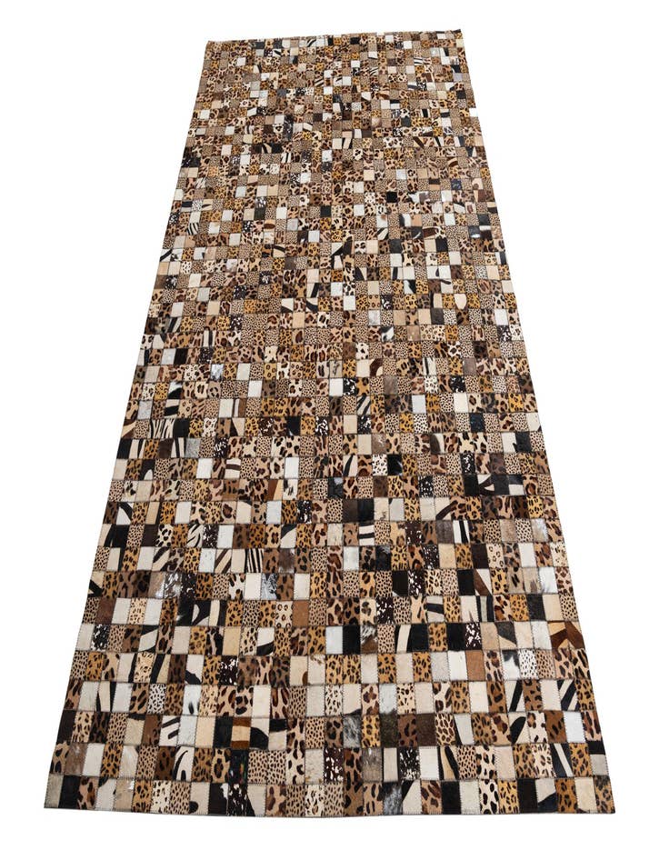 Detail image of 5' 1 x 8' 1 Cowhide Leather Rug