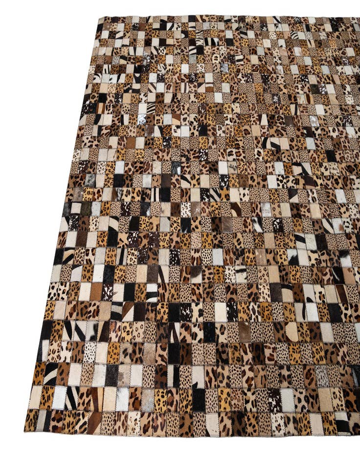 Detail image of 5' 1 x 8' 1 Cowhide Leather Rug