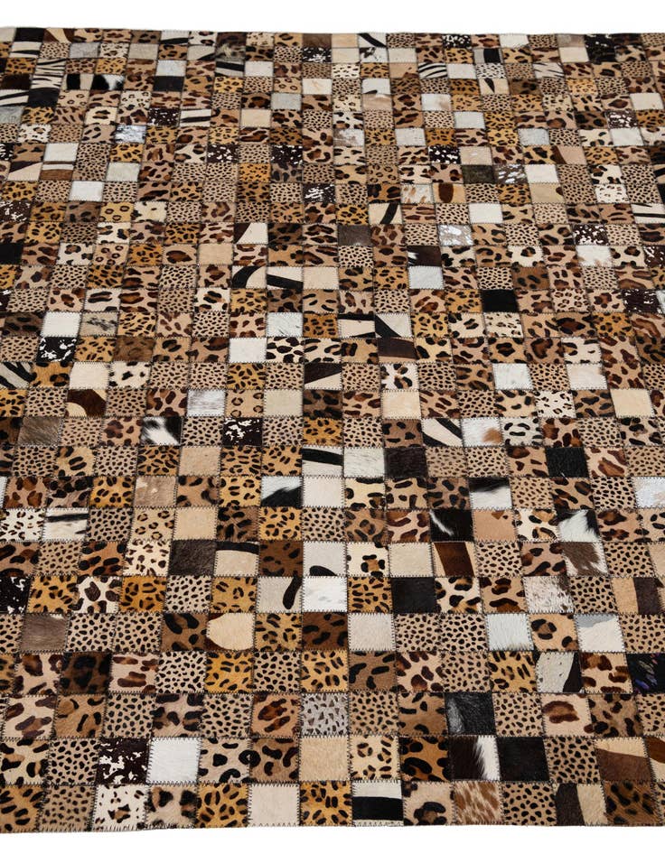 Detail image of 5' 1 x 8' 1 Cowhide Leather Rug