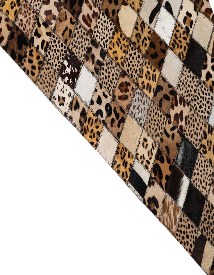 Detail image of 5' 1 x 8' 1 Cowhide Leather Rug