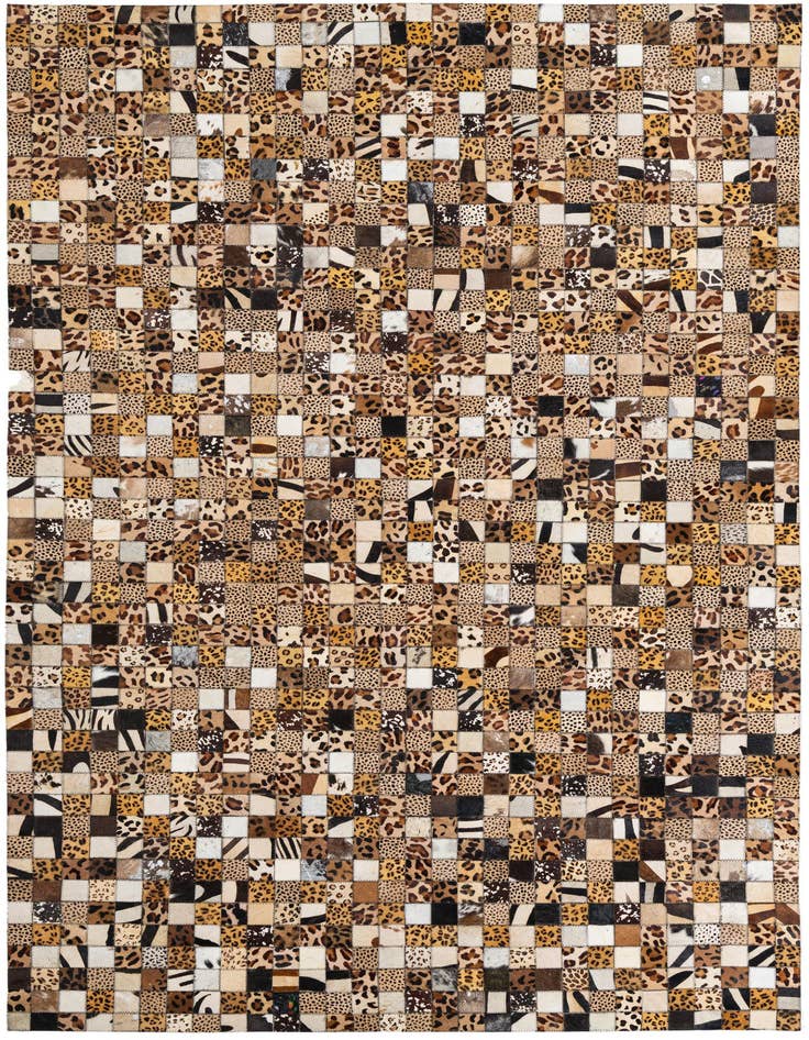 Detail image of 5' 1 x 8' 1 Cowhide Leather Rug