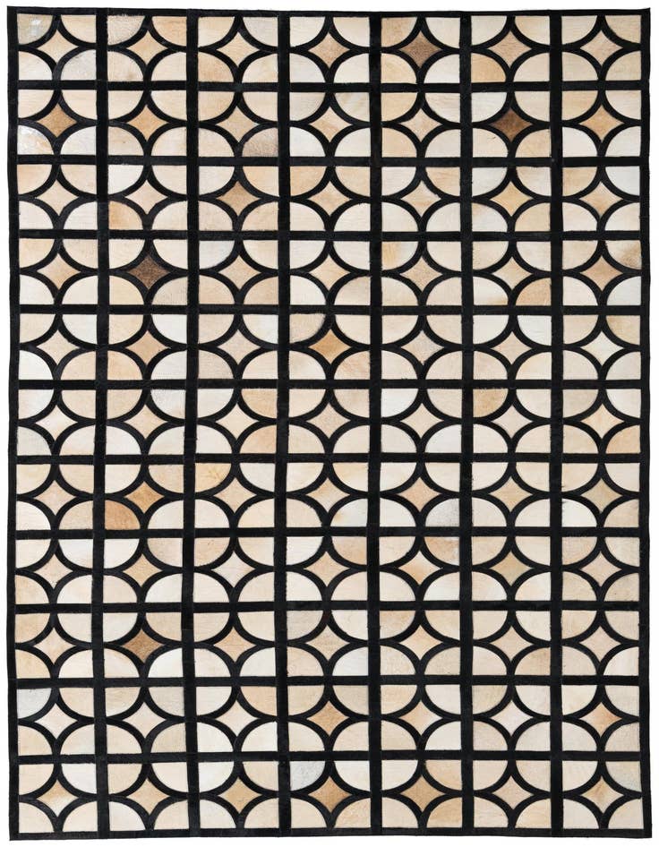 Detail image of 5' 2 x 7' 10 Cowhide Leather Rug