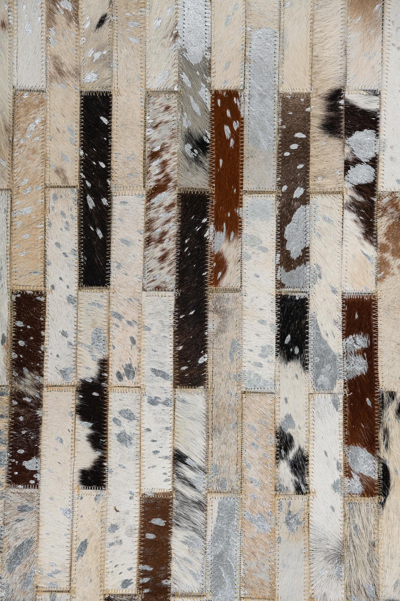 5' x 8' 1 Cowhide Leather Rug
