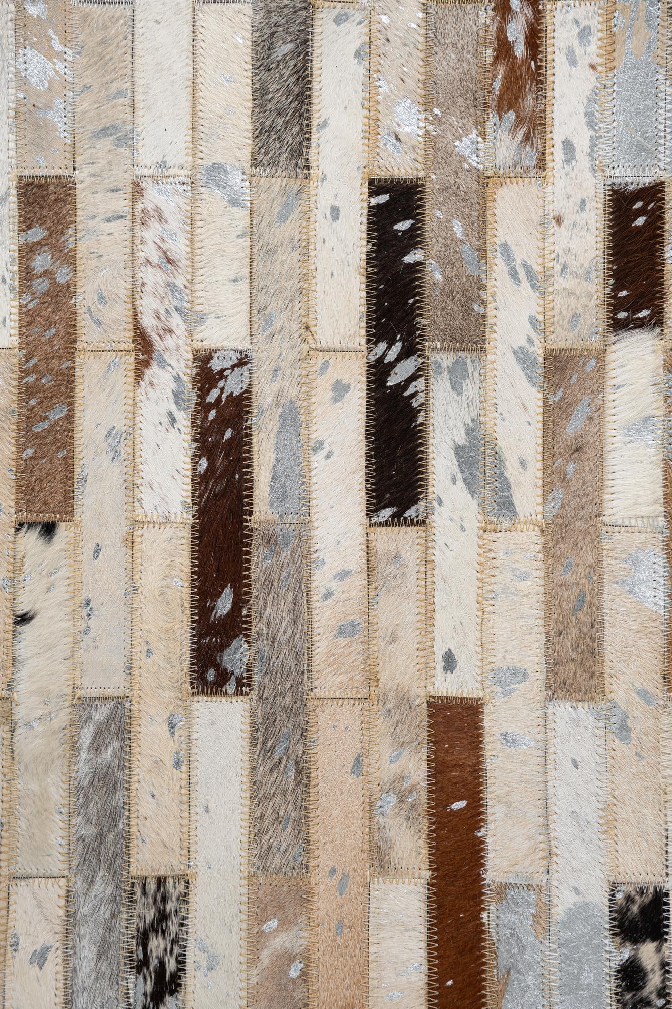 5' x 8' 1 Cowhide Leather Rug