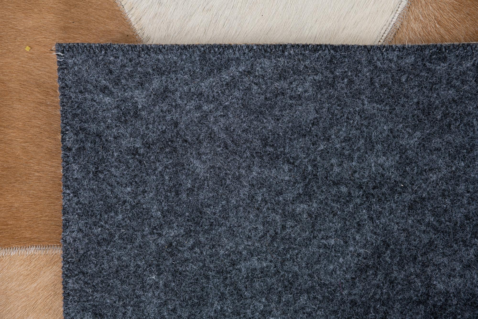 4' 10 x 8' Cowhide Leather Rug