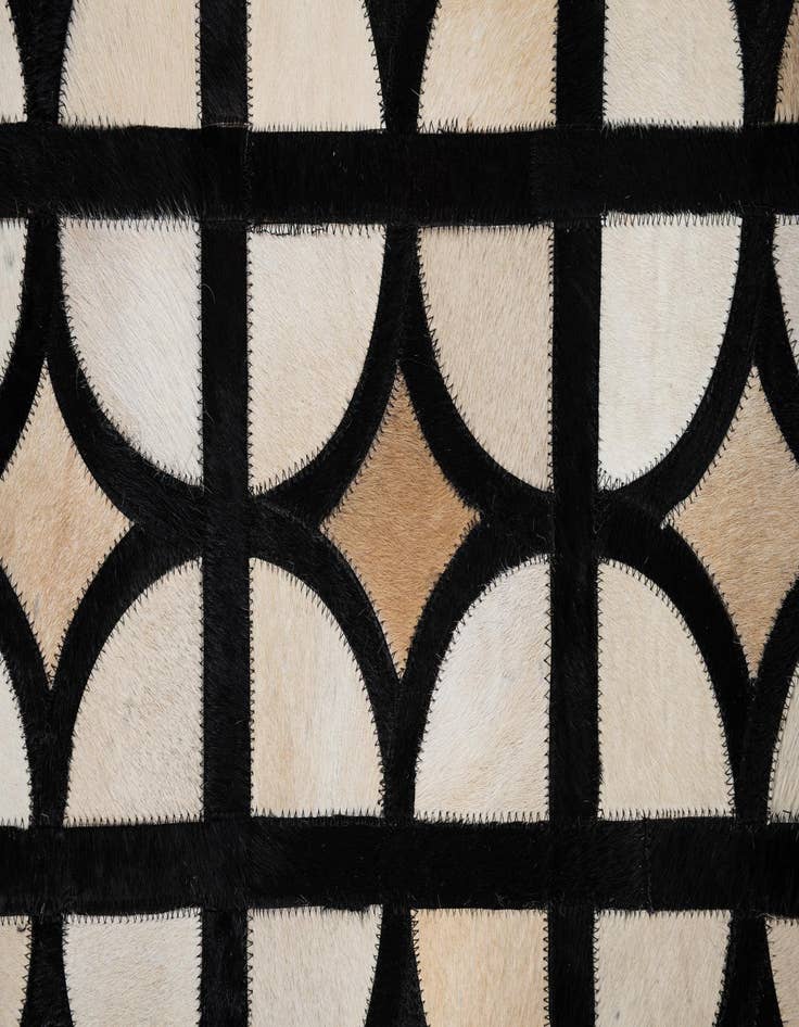 Detail image of 5' 3 x 8' Cowhide Leather Rug