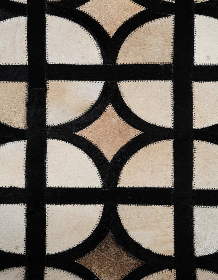 Detail image of 5' 3 x 8' Cowhide Leather Rug