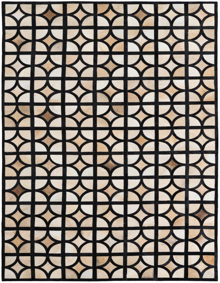 Detail image of 5' 3 x 8' Cowhide Leather Rug