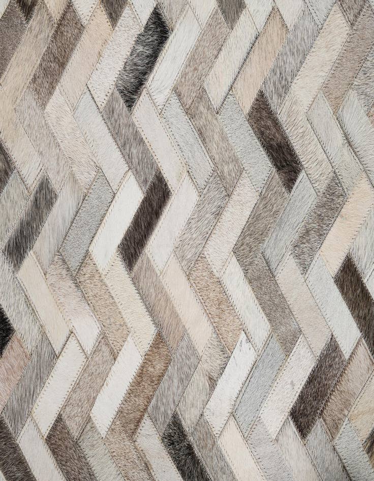 Detail image of 5' 4 x 7' 6 Cowhide Leather Rug