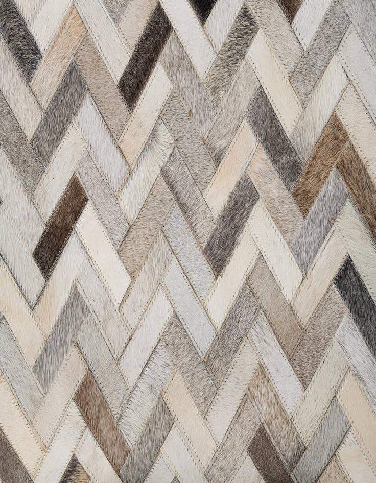 Detail image of 5' 4 x 7' 6 Cowhide Leather Rug