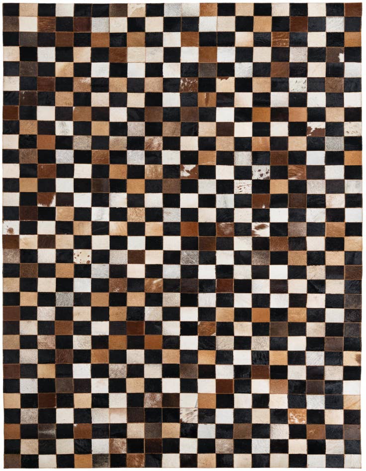 Detail image of 5' 1 x 8' Cowhide Leather Rug