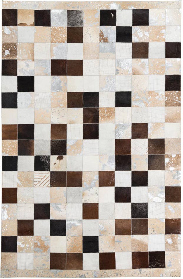 Detail image of 5' 2 x 8' Cowhide Leather Rug