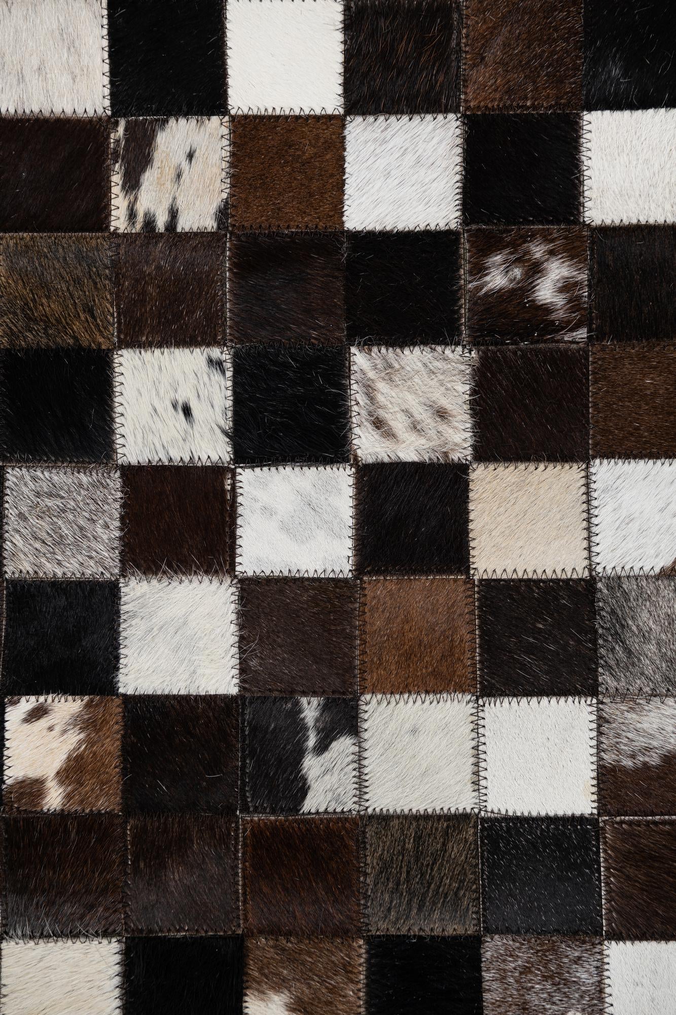 5' 1 x 8' Cowhide Leather Rug