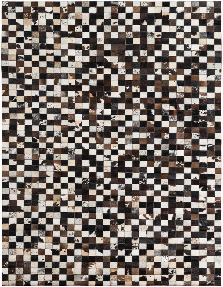 Detail image of 5' 1 x 8' Cowhide Leather Rug