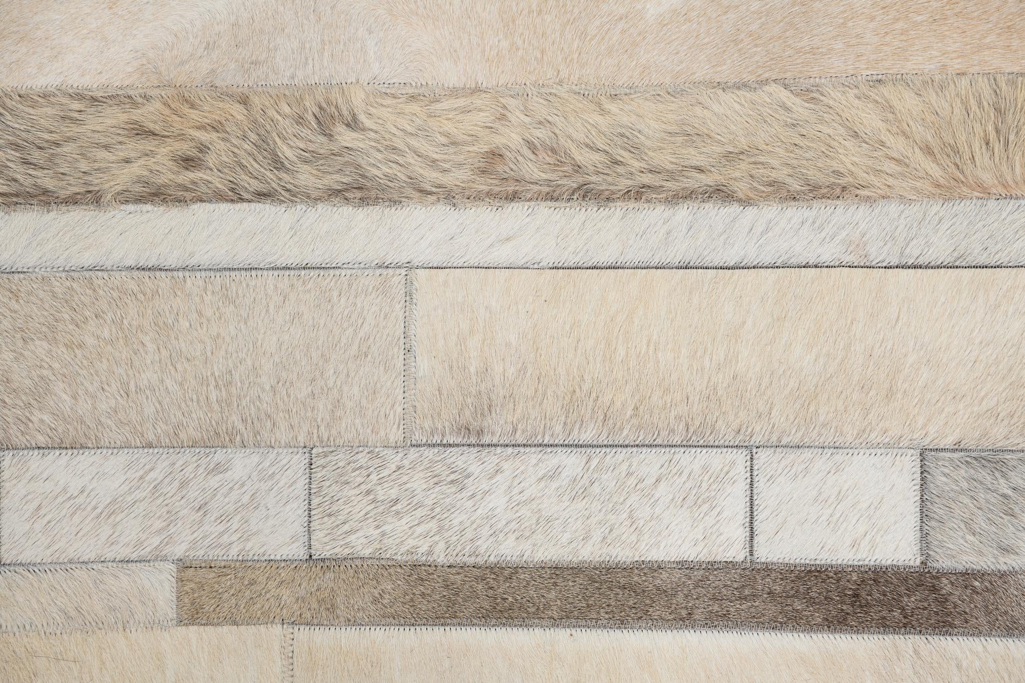 5' 3 x 7' 4 Cowhide Leather Rug