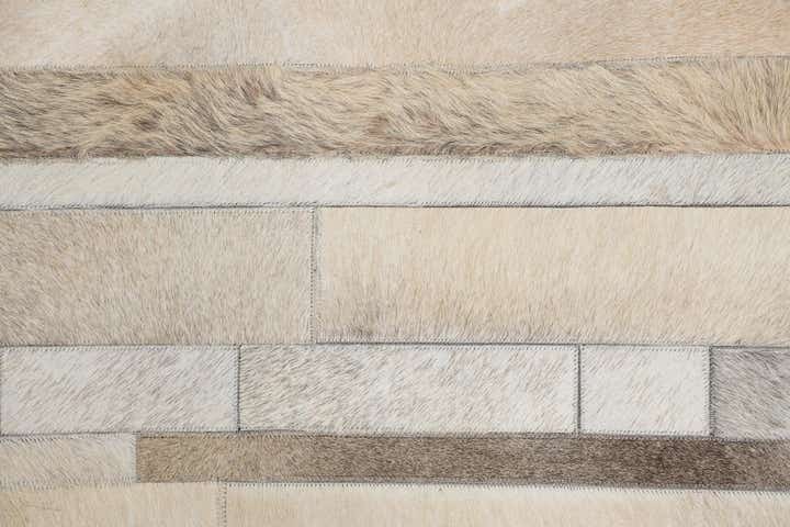 5' 3 x 7' 4 Cowhide Leather Rug
