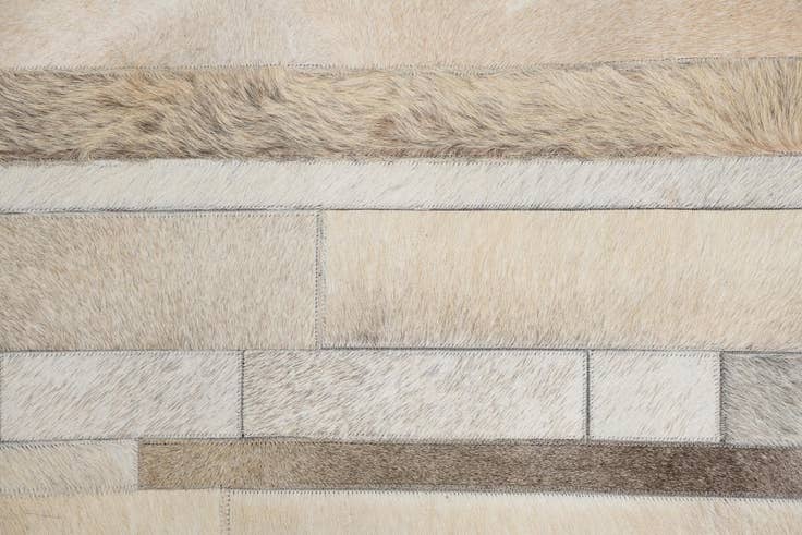Detail image of 5' 3 x 7' 4 Cowhide Leather Rug