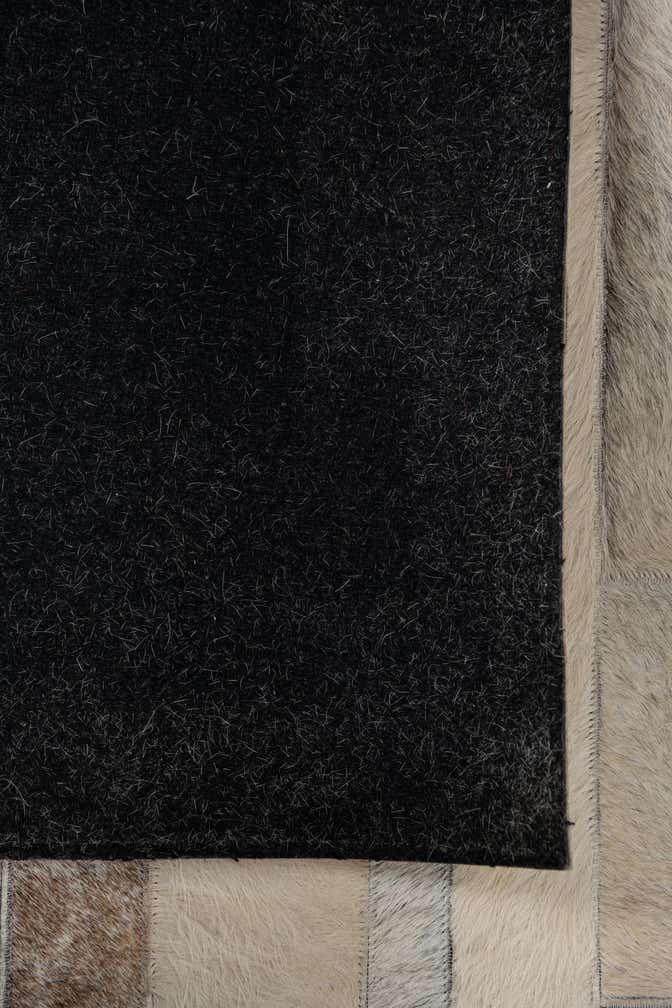 5' 3 x 7' 4 Cowhide Leather Rug
