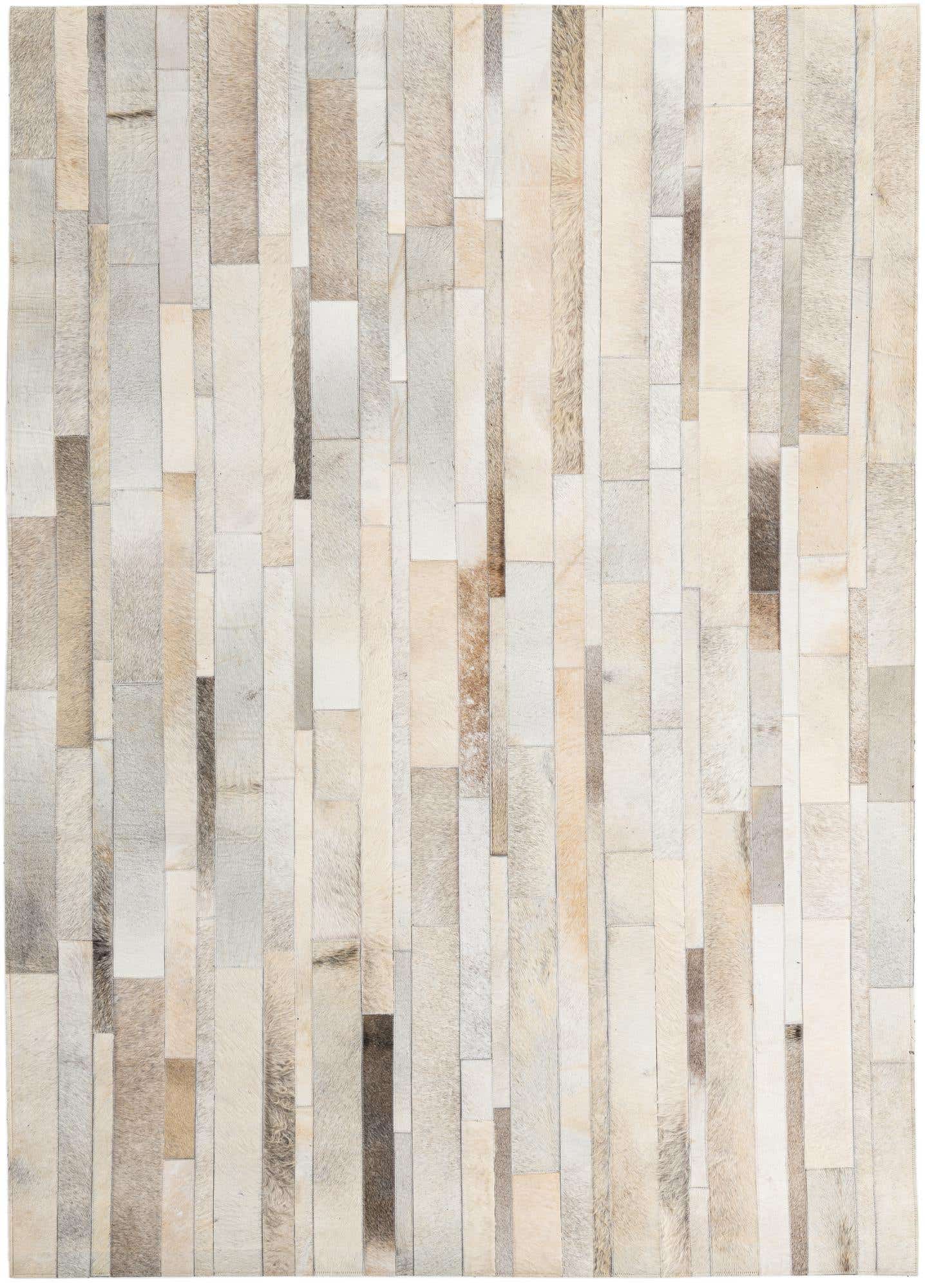 5' 3 x 7' 4 Cowhide Leather Rug