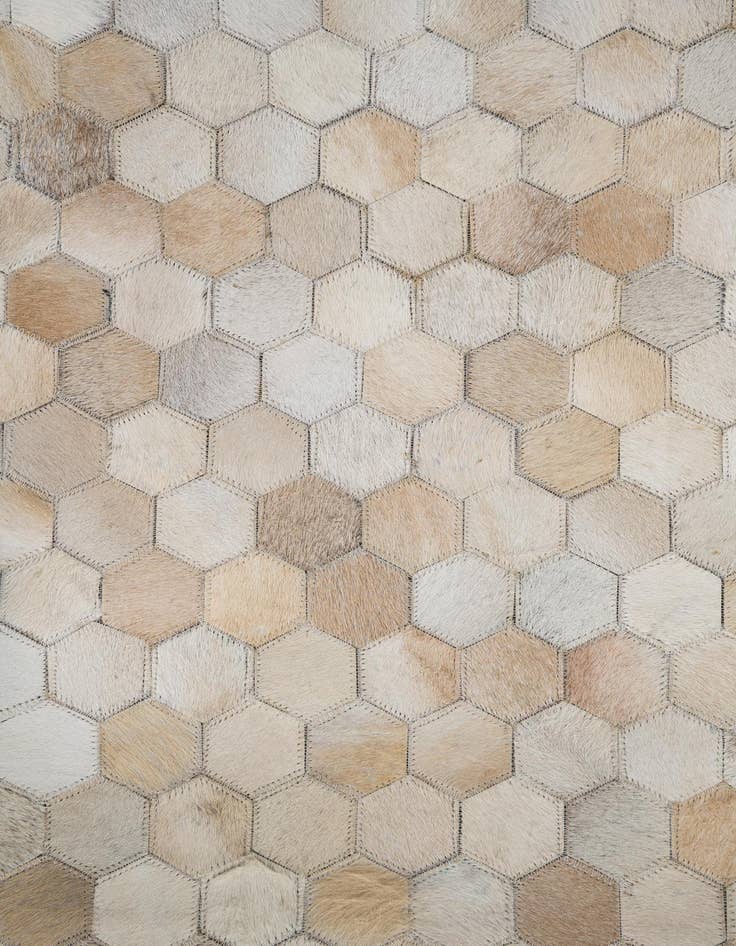 Detail image of 5' 4 x 7' 7 Cowhide Leather Rug