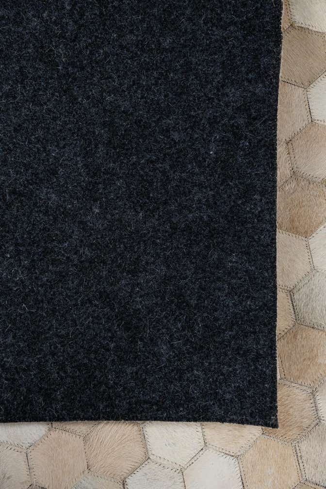 5' 4 x 7' 7 Cowhide Leather Rug