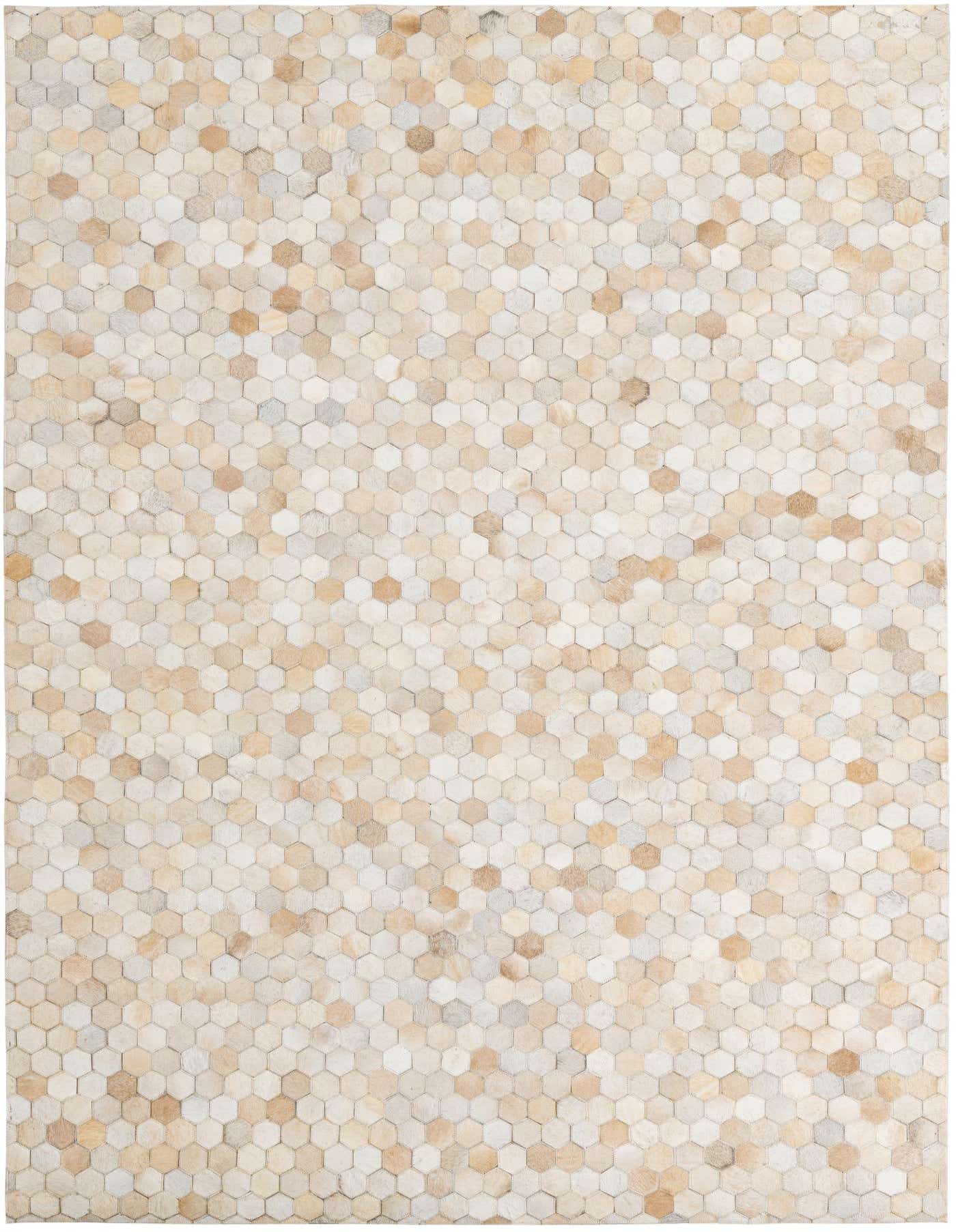 5' 4 x 7' 7 Cowhide Leather Rug