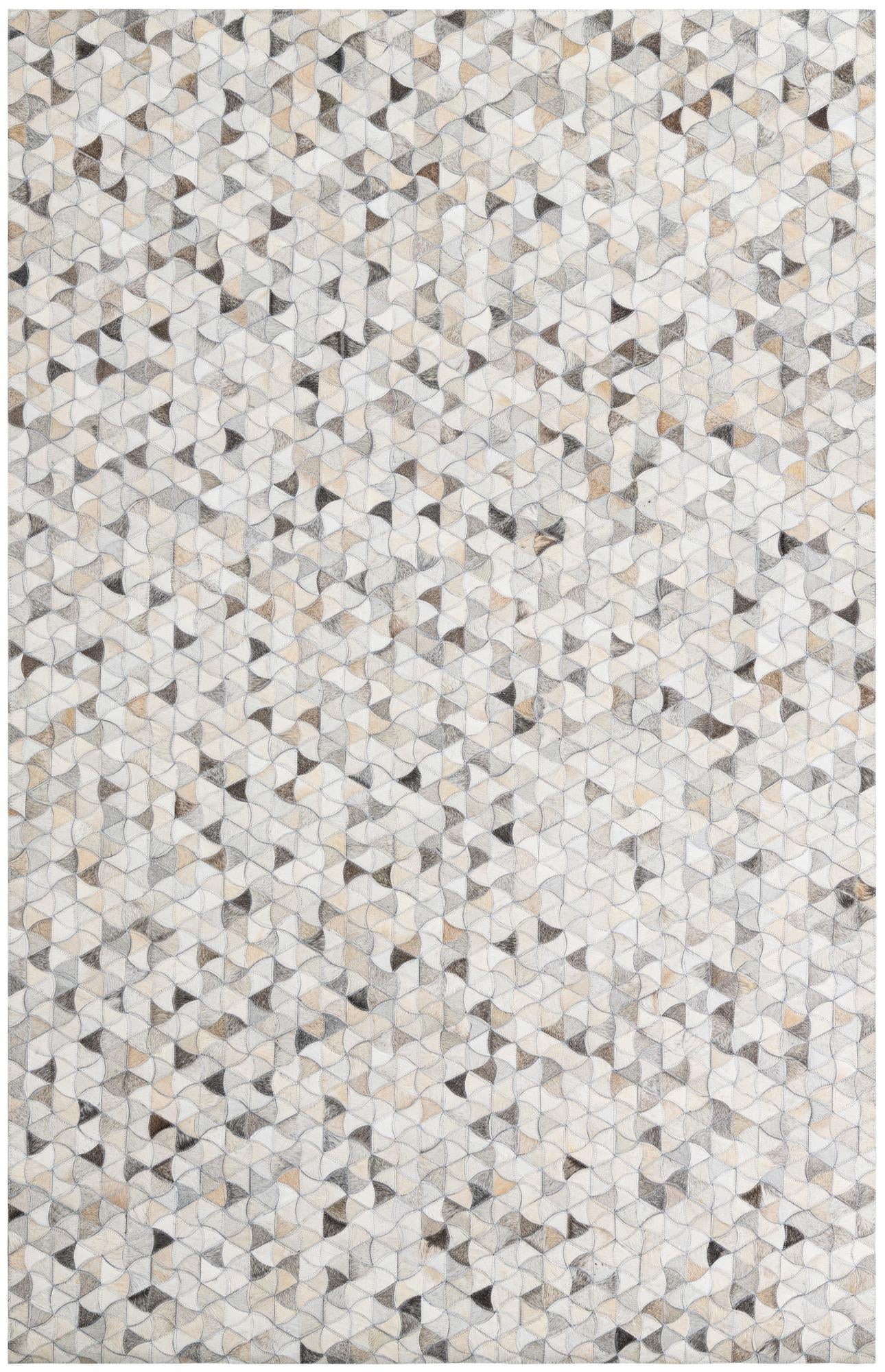 5' 1 x 7' 10 Cowhide Leather Rug