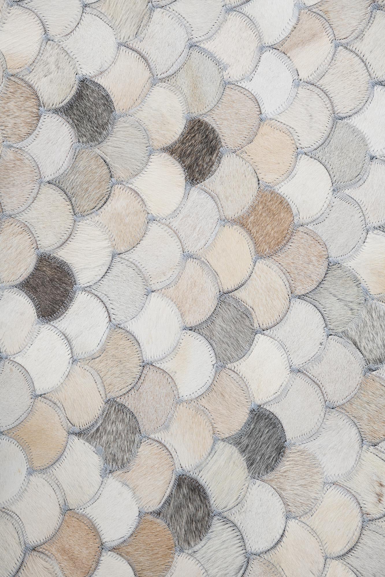 5' 1 x 8' Cowhide Leather Rug