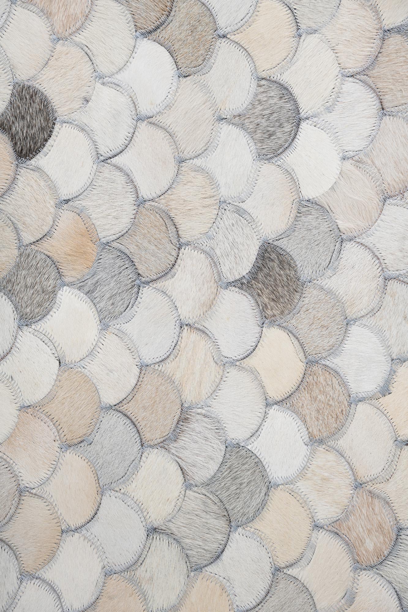 5' 1 x 8' Cowhide Leather Rug
