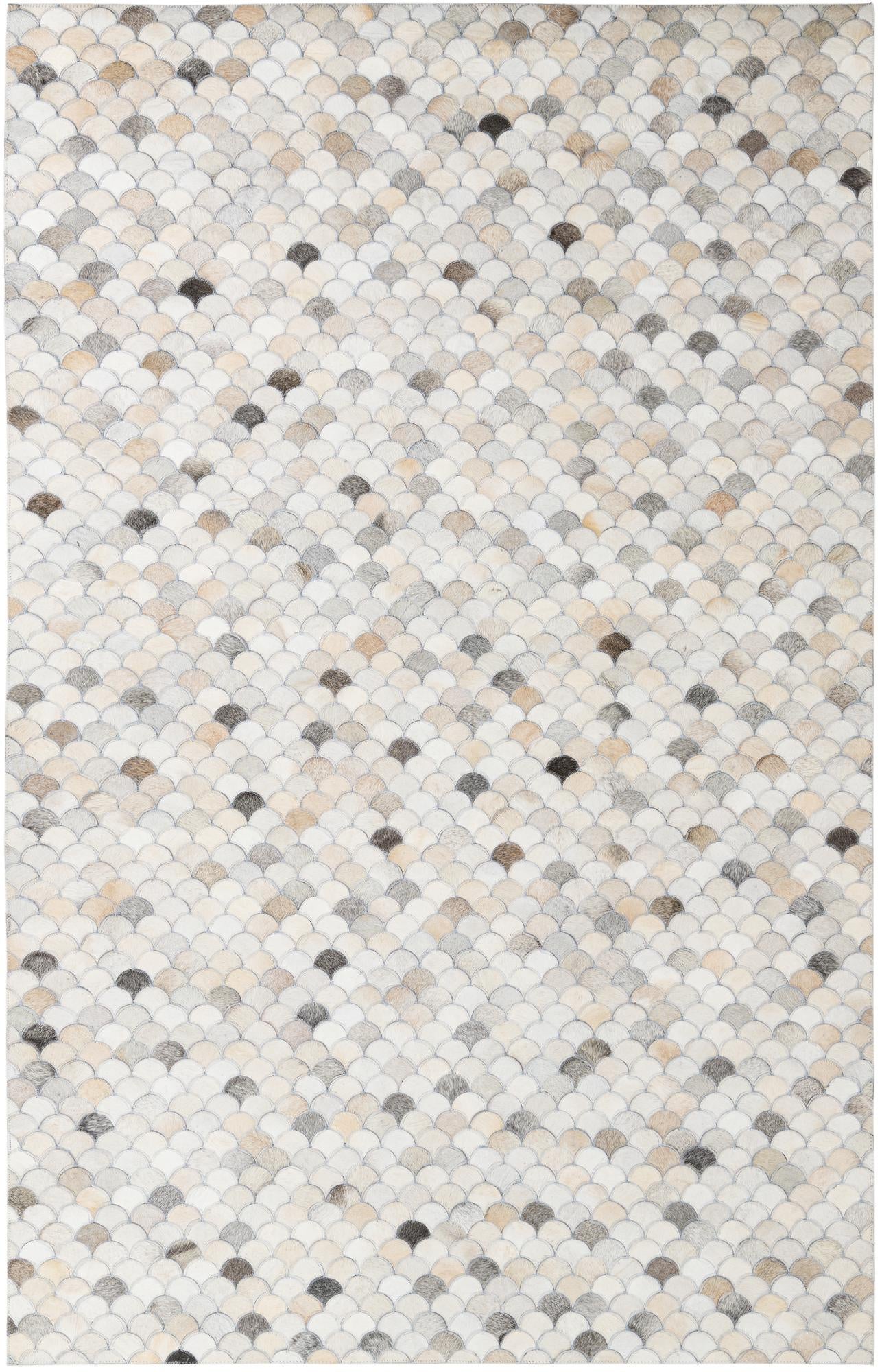 5' 1 x 8' Cowhide Leather Rug