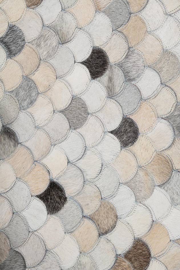 Detail image of 5' 2 x 8' Cowhide Leather Rug