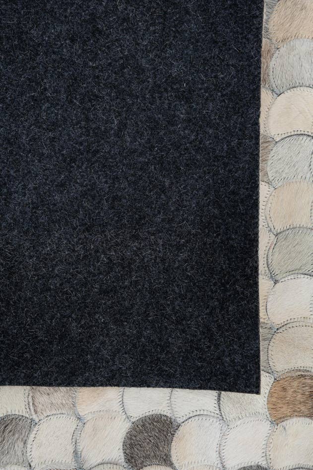 Detail image of 5' 2 x 8' Cowhide Leather Rug