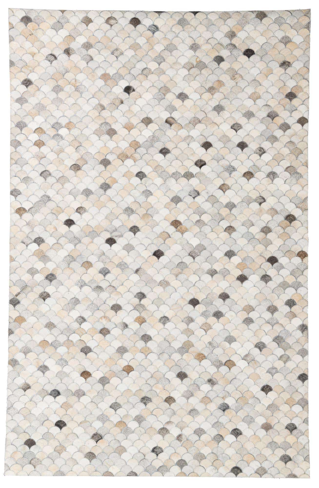 5' 2 x 8' Cowhide Leather Rug
