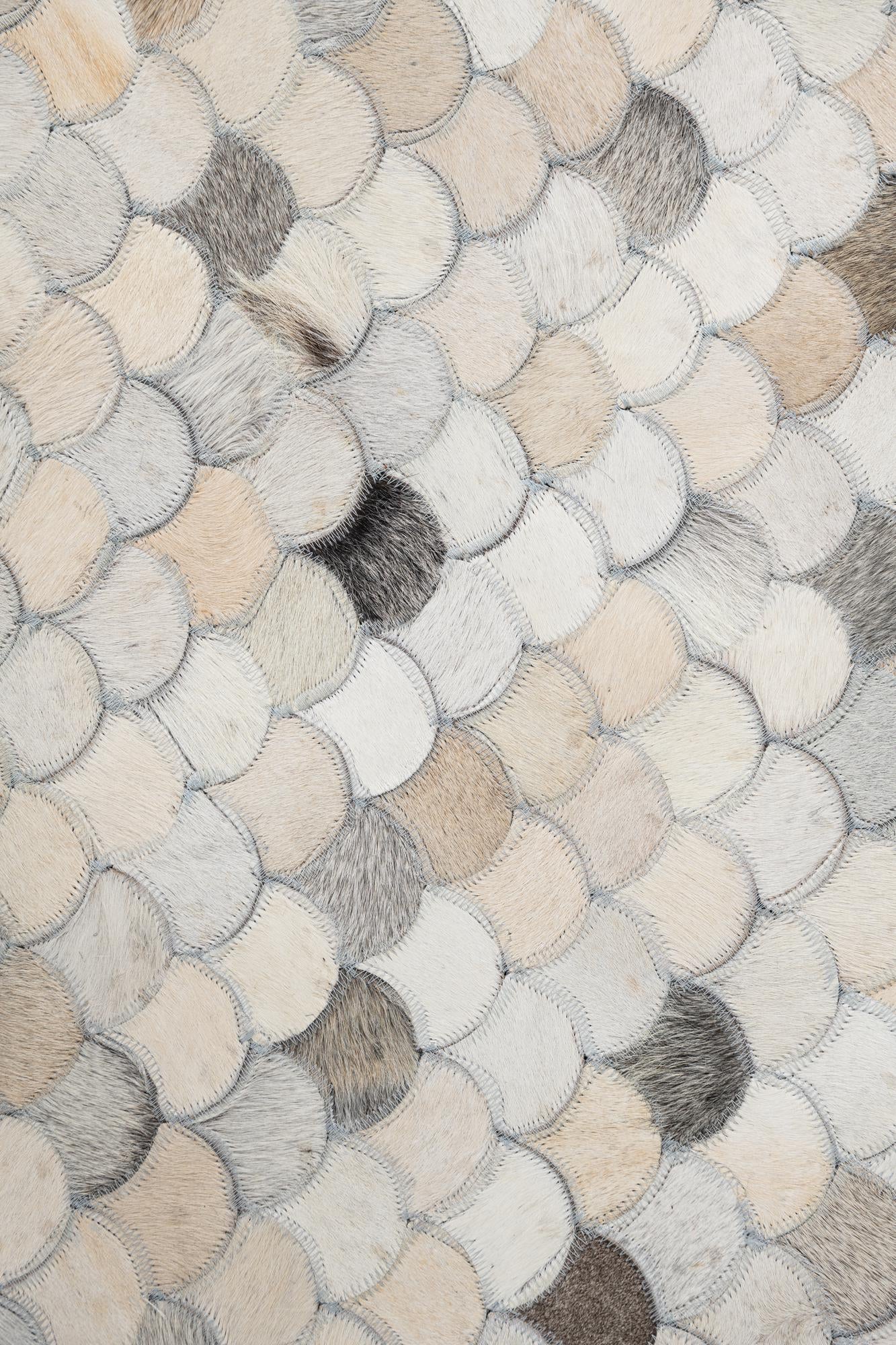 5' 1 x 8' Cowhide Leather Rug