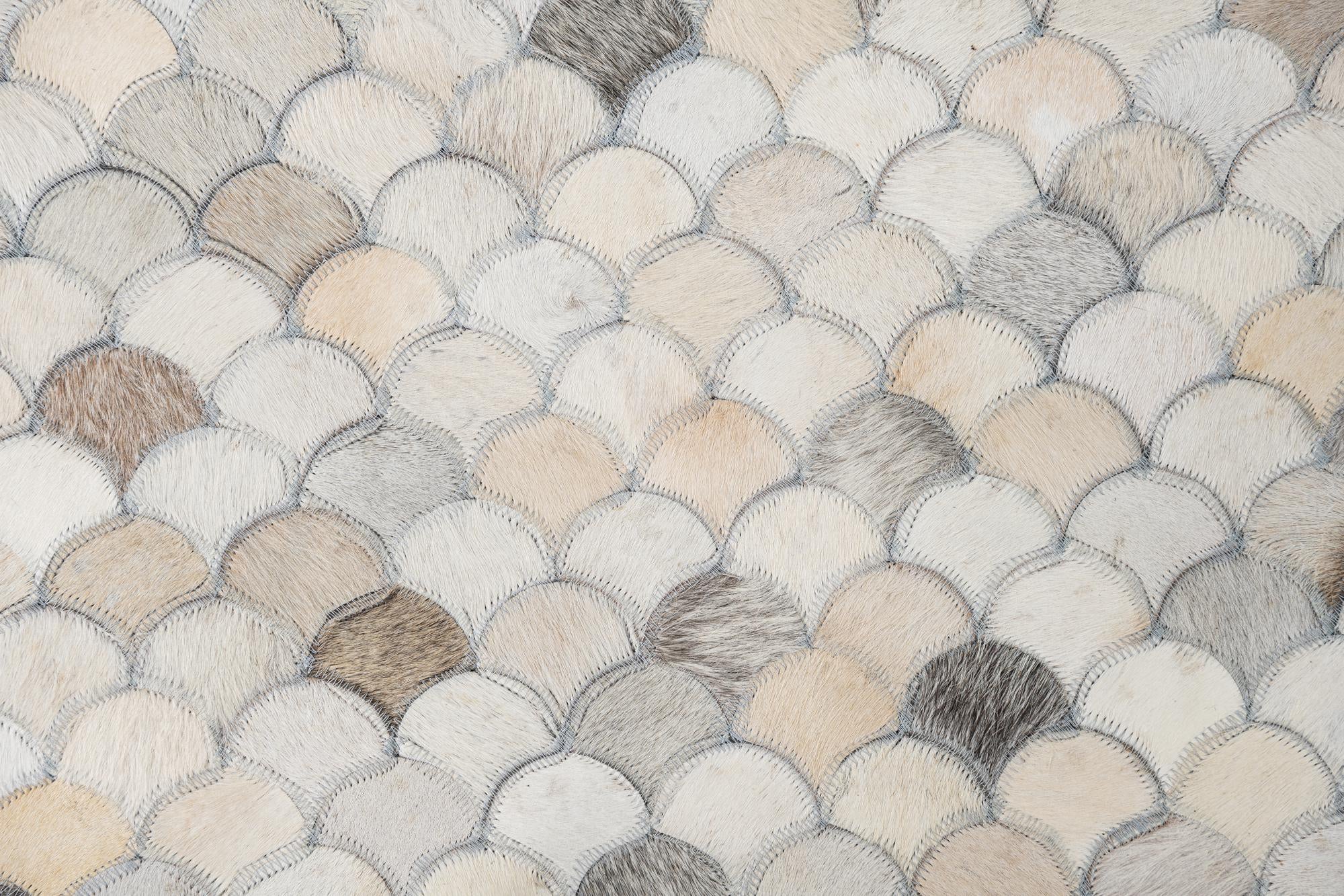5' 1 x 8' Cowhide Leather Rug