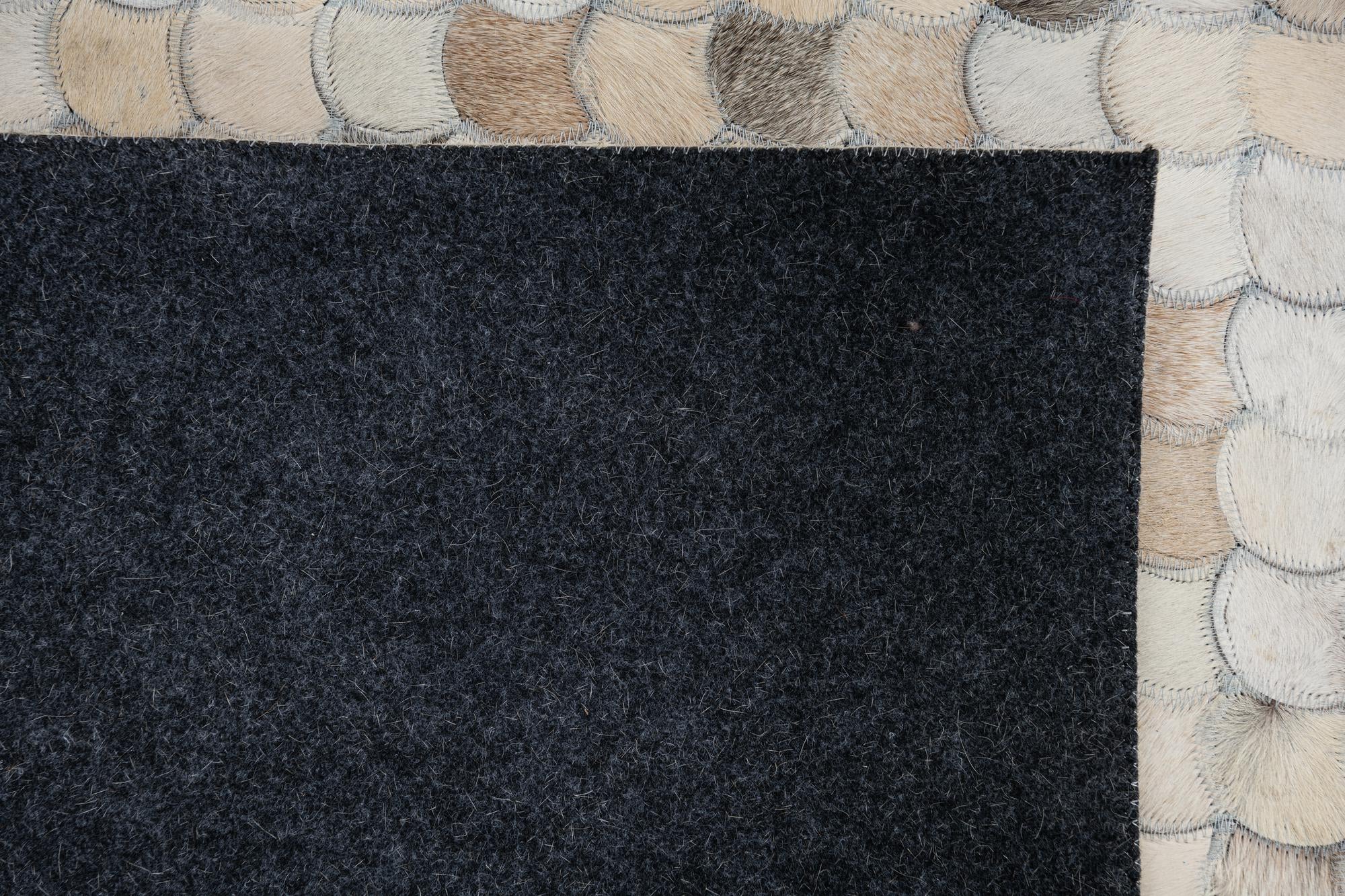 5' 1 x 8' Cowhide Leather Rug