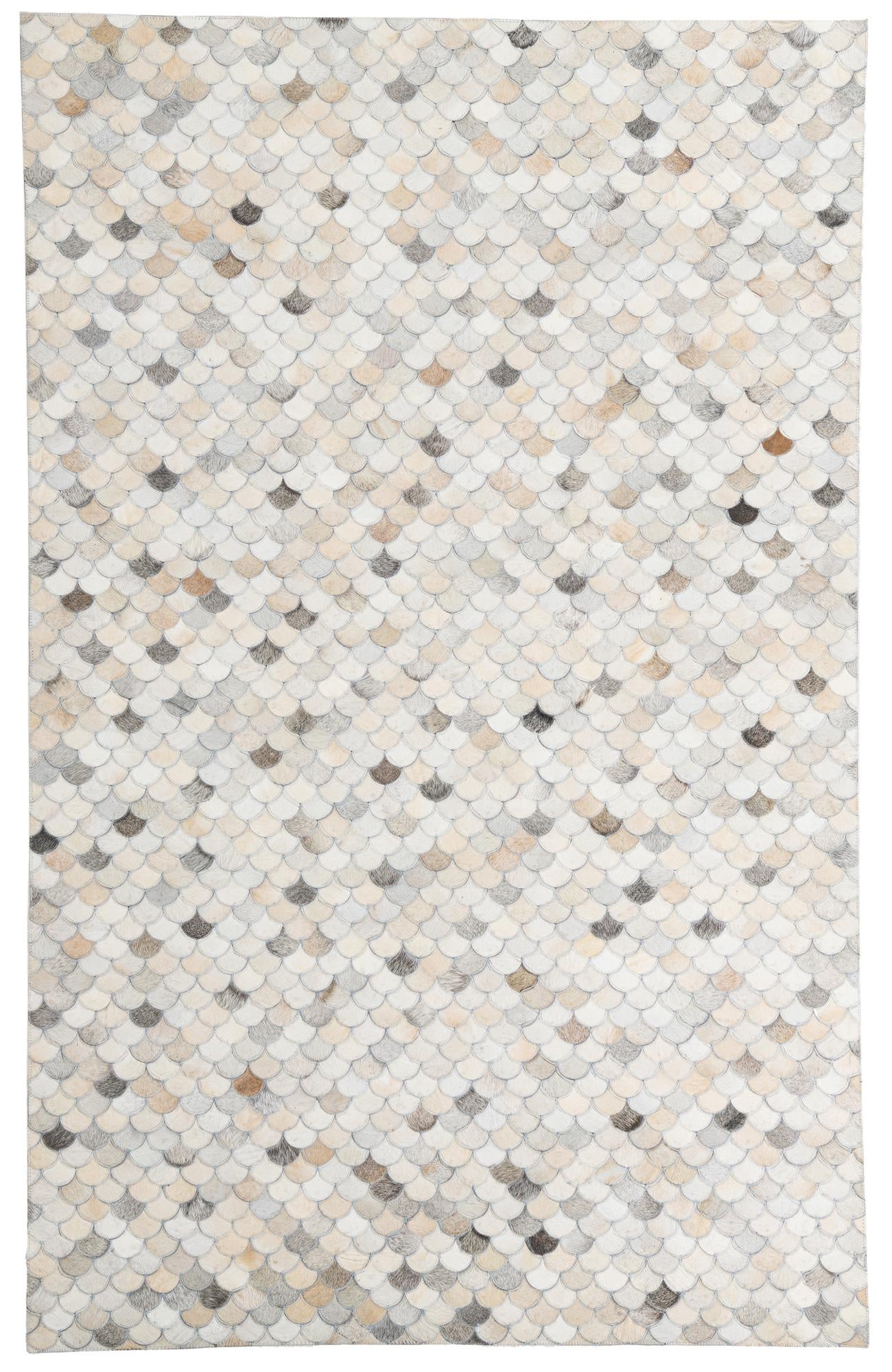 5' 1 x 8' Cowhide Leather Rug